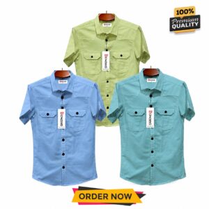 Half sleeve double pocket shirt