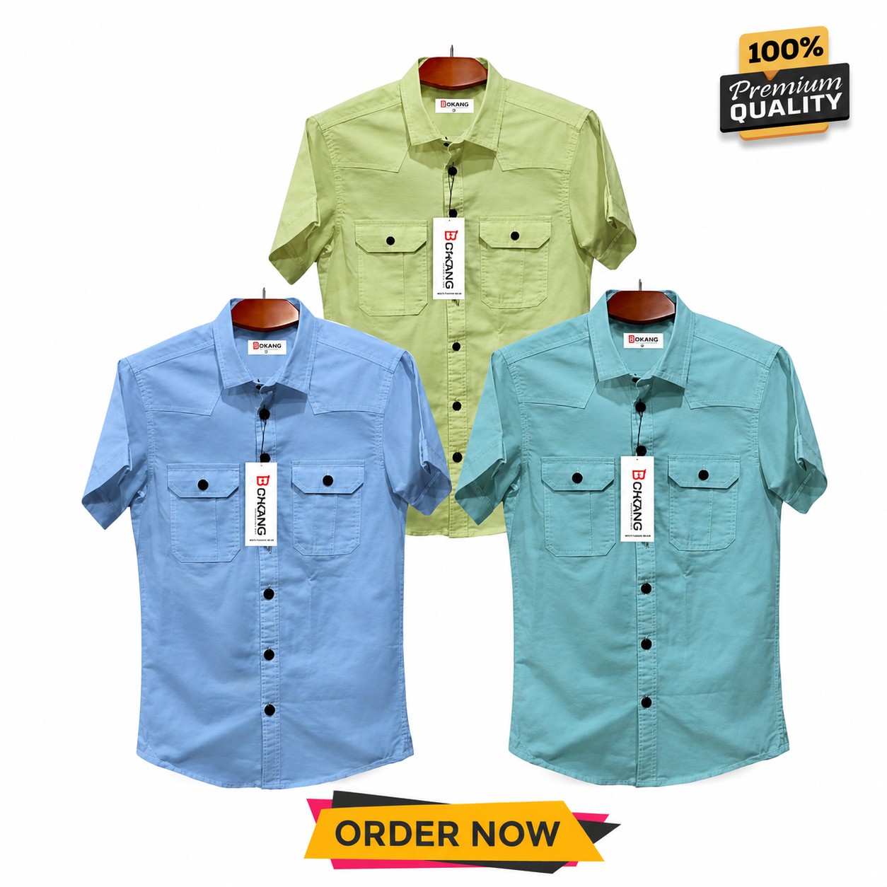 Half sleeve double pocket shirt